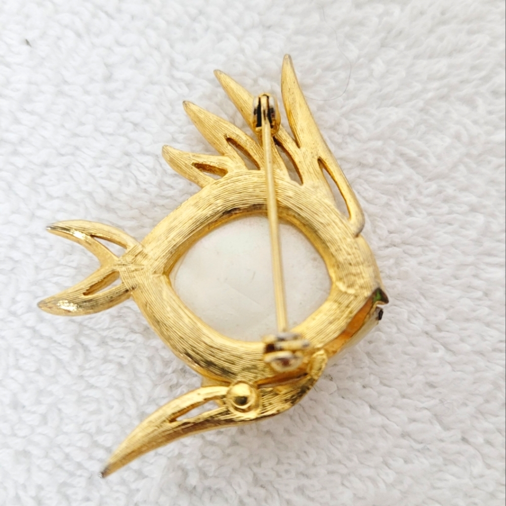 Fish brooch vintage goldtone - Picture 3 of 14